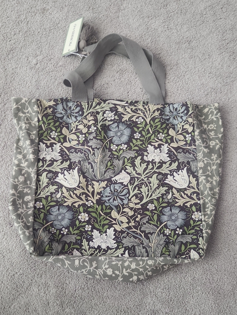 MORRIS & CO. 100% Cotton Canvas Floral Tote Bag